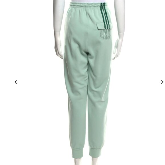 Adidas x Ivy Park Striped Knit Joggers Mint Green Medium - Picture 2 of 3